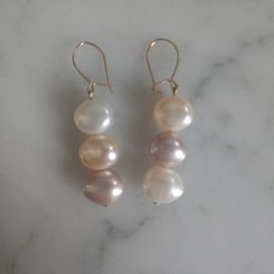 Jewelry - Freshwater pearl dangle earrings- pastel Jewelry - Freshwater pearl dangle earrings- pastel